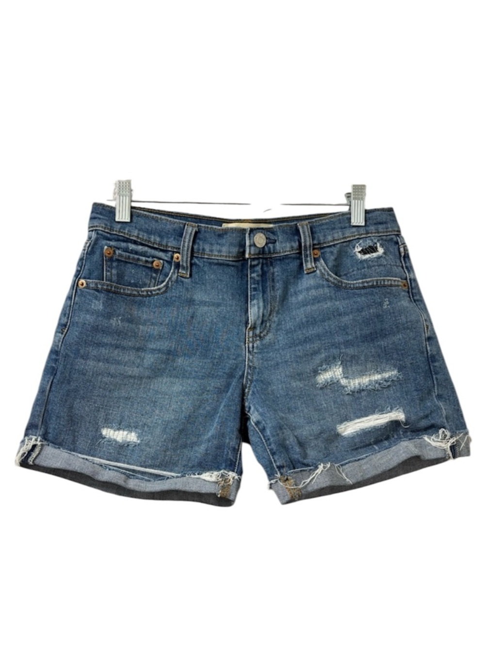 GAP Distressed Blue Denim Jean Shorts